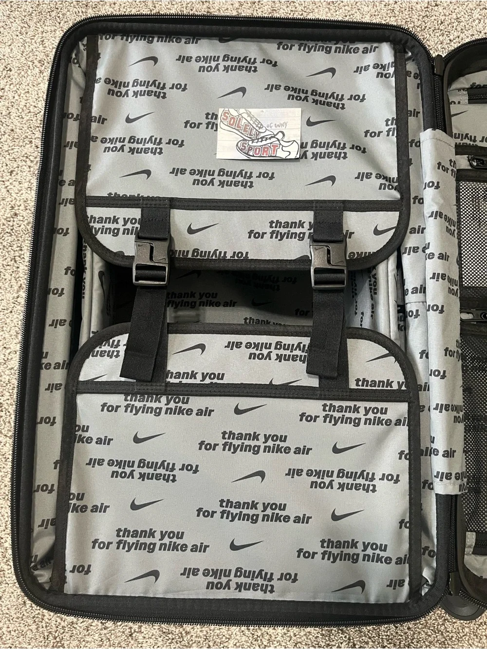 New Nike Air Force 1 22” Hardshell Carry-On Luggage Suitcase Black 52L TSA Lock